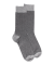 Men's socks egyptian cotton patterned interlacing - Grey Stone
