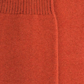 Women's long wool and cashmere plain socks - Copper | Doré Doré