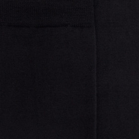 Women's wool and cotton jersey knit knee-high socks - Black | Doré Doré