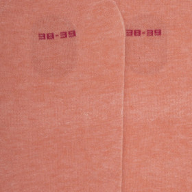 Egyptian cotton footlets in flat knit - Salmon | Doré Doré