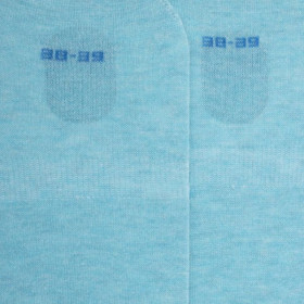 Egyptian cotton footlets in flat knit - Blue | Doré Doré