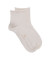 Women's jersey knit ankle socks with roll'top - Natural white