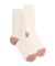 Women's polar wool socks - Ecru & light pink