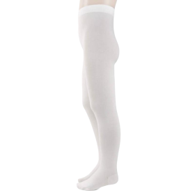 Children's opaque jersey cotton tights - White | Doré Doré