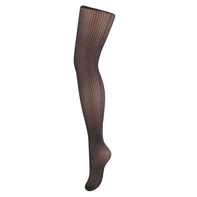 Fancy tights "Eris" with ankle jewelry pattern - Black 20 deniers | Doré Doré