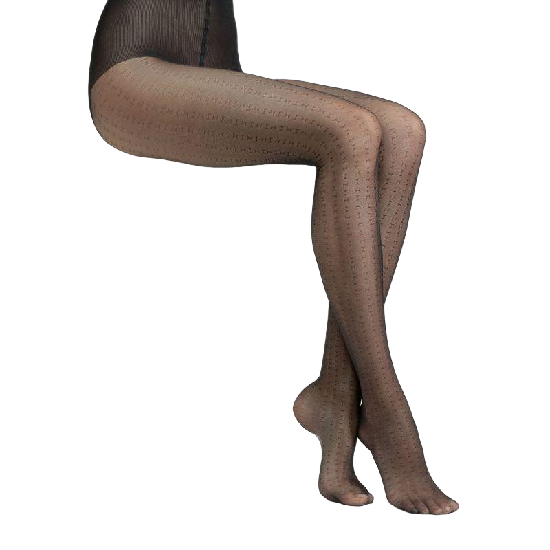 Fancy tights with clessidre pattern - Black 20 deniers | Doré Doré