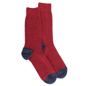 Men's polar wool socks - Red & blue | Doré Doré