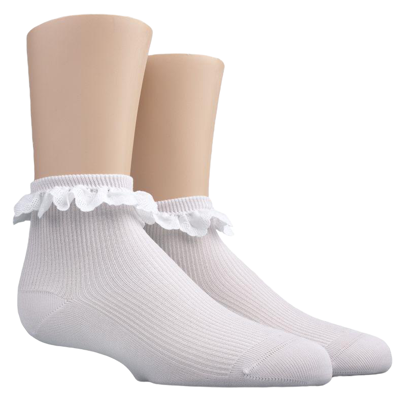 Children's cotton socks with special lace - White | Doré Doré