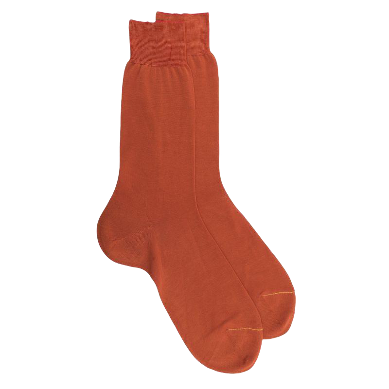 Luxury socks in fine mercerised cotton - Red | Doré Doré