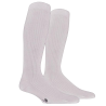 Ribbed knee-high socks in mercerised cotton lisle - White
