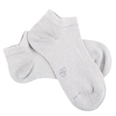 Girl's cotton socks with shiny lurex effect - Glossy grey | Doré Doré