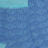 Cotton socks with geometric pattern and lurex border - Blue | Doré Doré