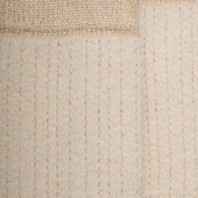 Openwork kneehighs in wool, cotton and lurex - Ecru | Doré Doré