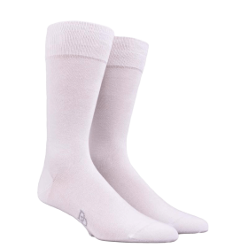 Men's cotton lisle and polyamide jersey knit socks - White | Doré Doré