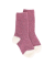 Children's fleece socks - Pink & white