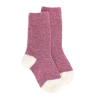 Children's fleece socks - Pink & white | Doré Doré