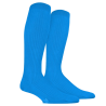 Ribbed knee-high socks in mercerised cotton lisle - Sea blue