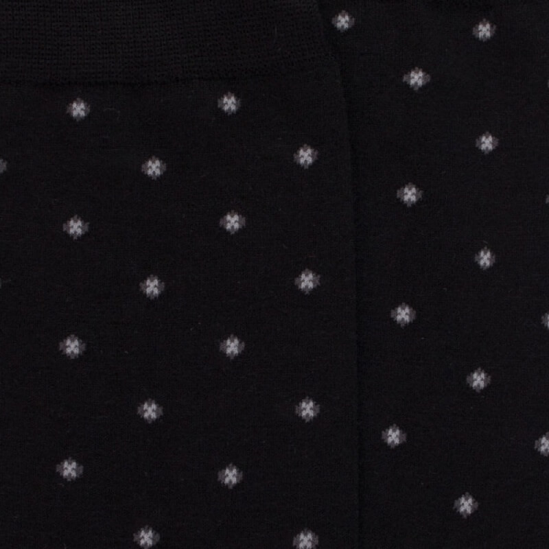 Wool socks with tie design - Black | Doré Doré