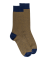Men's socks egyptian cotton patterned interlacing - Navy Blue