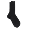 7-pack men's 100% mercerised cotton lisle ribbed socks - Black | Doré Doré