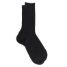 7-pack men's 100% mercerised cotton lisle ribbed socks - Black | Doré Doré