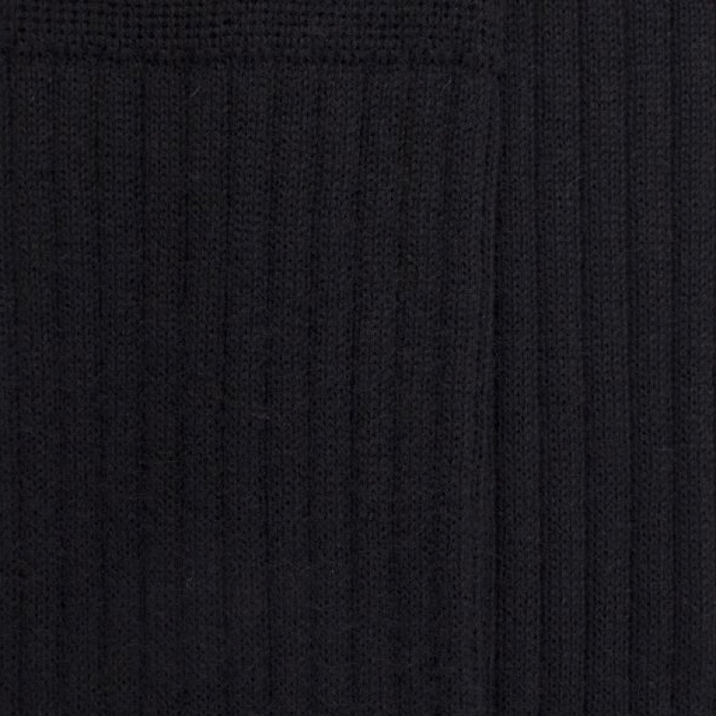 7-Pack men's merino wool ribbed socks - Black | Doré Doré