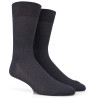 7 pack grey ribbed men's socks 100% mercerised cotton lisle | Doré Doré