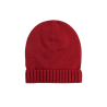 Unisex wool and cashmere plain cap - Red