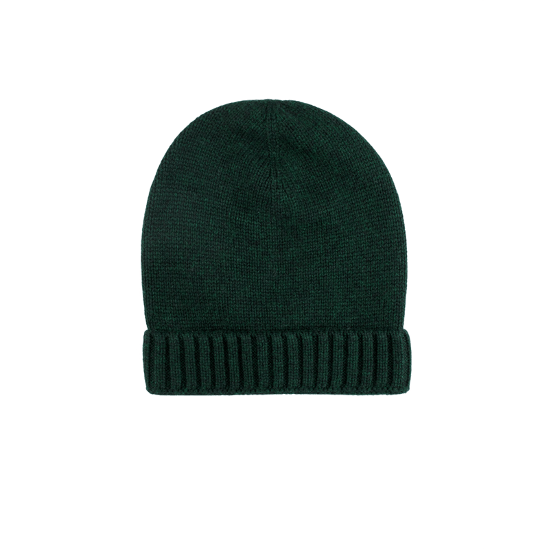Wool and cashmere beanie – Green | Doré Doré