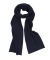 Wool, silk and cashmere ribbed scarf – Dark blue