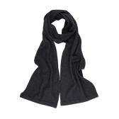Unisex wool and cashmere plain scarf - Dark grey | Doré Doré