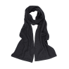 Unisex wool and cashmere plain scarf - Dark grey
