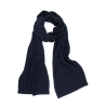 Unisex wool and cashmere plain scarf - Navy