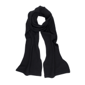 Wool and cashmere jersey knit scarf - Black | Doré Doré