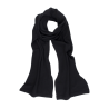 Wool and cashmere jersey knit scarf - Black | Doré Doré
