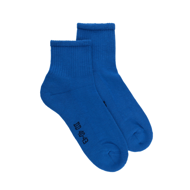 Men's sport sneaker socks with terry sole  - Azure | Doré Doré