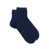 Men's cotton lisle and polyamide sneaker socks - Blue