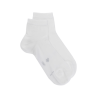 Men's cotton lisle and polyamide sneaker socks - White