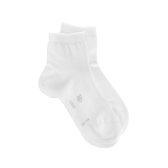 Women's mercerised cotton lisle sneaker socks - White | Doré Doré