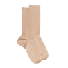 Men's comfort cotton socks with elastic-free edges - Beige