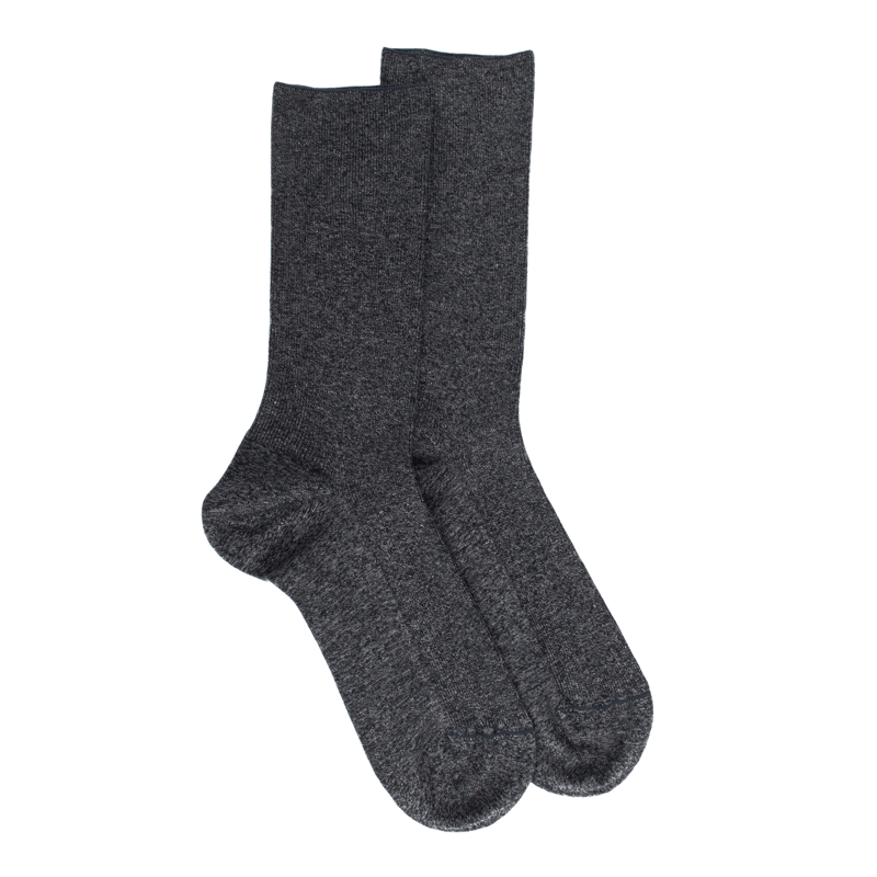 Men's comfort cotton socks with elastic-free edges - Grey | Doré Doré