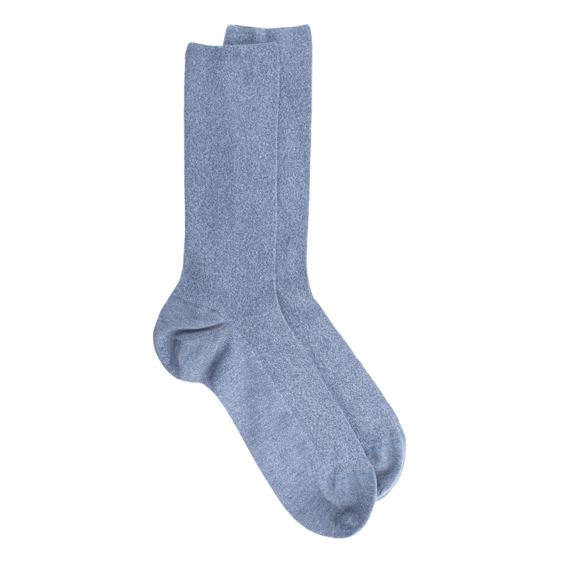 Men's comfort cotton socks with elastic-free edges - Navy blue | Doré Doré