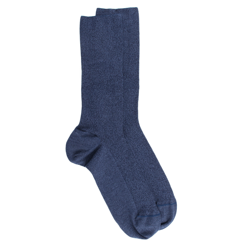 Men's comfort cotton socks with elastic-free edges - Blue | Doré Doré