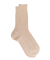 Men's 100% mercerised cotton lisle ribbed socks - Beige