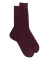 Men's 100% mercerised cotton lisle ribbed socks - Burgundy
