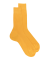 Men's ribbed socks made of 100% solid-colored Scottish thread - Yellow Papaya