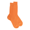 Men's ribbed socks in mercerised cotton lisle - Apricot