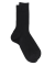 Men's 100% mercerised cotton lisle ribbed socks - Black
