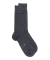 Men's cotton lisle and polyamide jersey knit socks - Dark grey