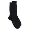 Men's cotton lisle and polyamide jersey knit socks - Black